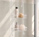 grille de stockage pour le double douche par pendaison à la douche en laiton, la qualité du savoir-faire italien
