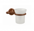 Bicchiere-porta-spazzolini-da-denti-ottone-colore-corten-ruggine-opaco-effetto-invecchiato -e-vetro satinato-prodotto-garantito-