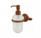 Dispenser dispenser bathroom liquid soap-fastening gusset-frosted glass and brass chrome plated-rust