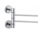 Towel bar, two rods fixed to the wall the swivel-bathroom accessories high quality brass chrome plated anti-rust-IdeArredoBagno