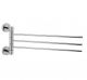 Porta salviette da bagno tre aste snodate L 30 cm stile moderno - LINEA MINIMAL