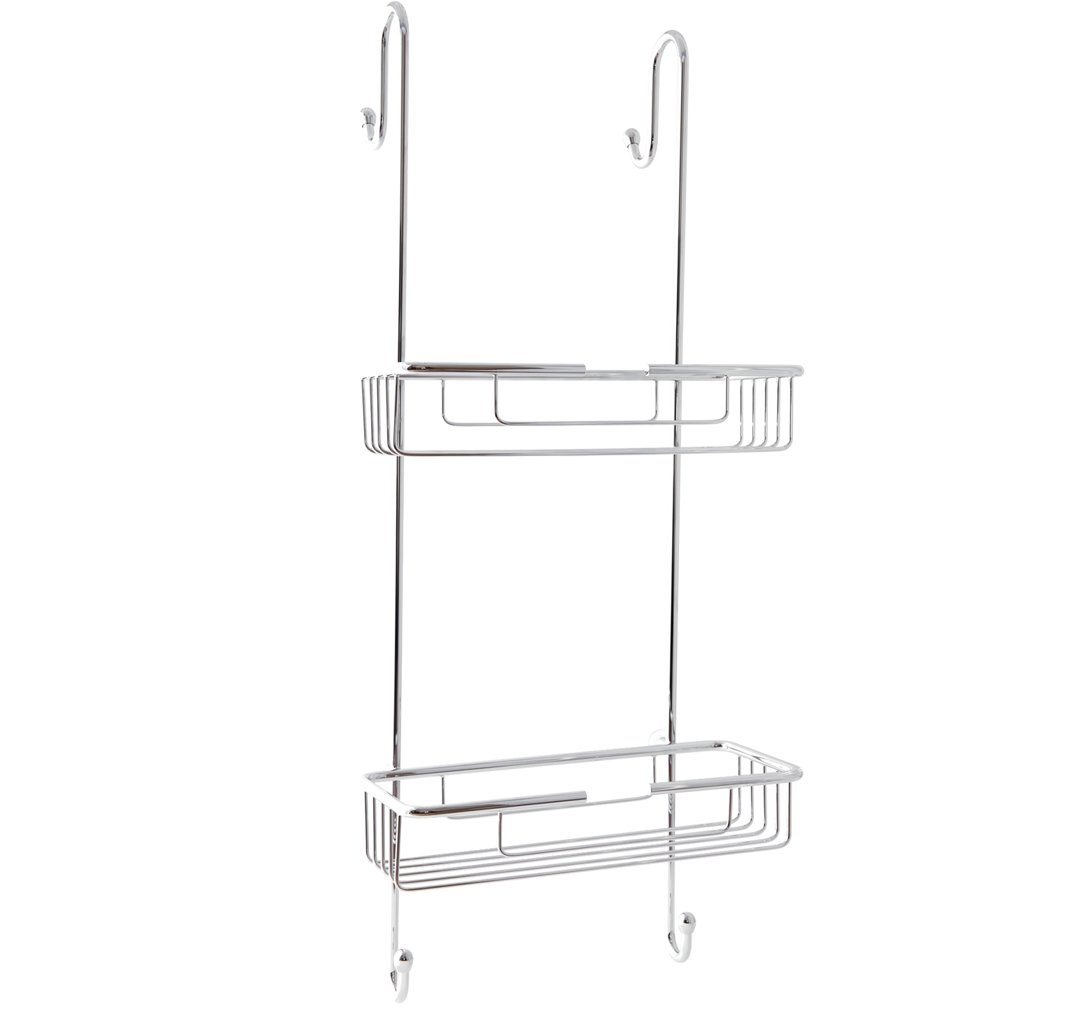 Mensola bathroom storage double basket and support hooks - quality handcrafted product