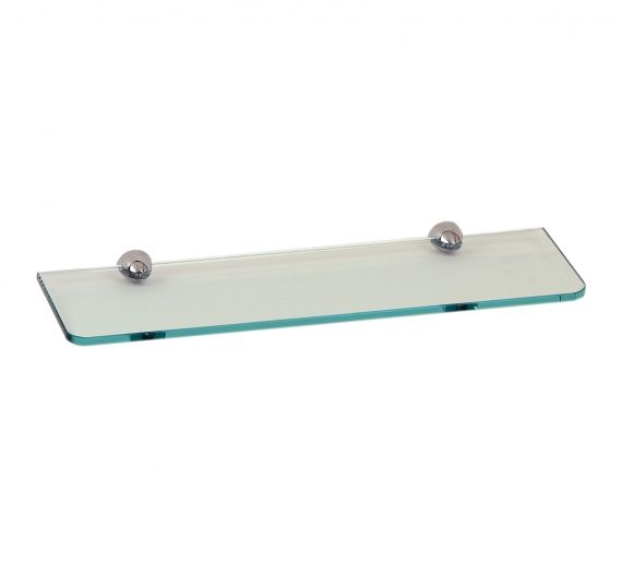 Mensola in vetro temperato satinato o neutro per arredare il bagno con morsetti in ottone vari colori lunghezza 40 cm qualità