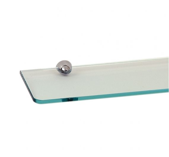 Mensola da bagno in vetro neutro temperato di grande sicurezza lunga 50 cm profonda 12 cm angoli smussati sicurezza e qualità