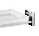 Frosted glass soap dish to fix on the wall-bath accessories made in Italy