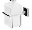 porta-dispenser-bagno-a-muro-ottone-vetro-satinato colori tendenza bagno nero opaco – bianco opaco – nickel alta qualità