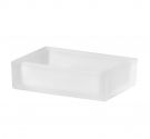 Satin glass bathroom soap case - CUBE LINE