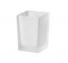 Glass with bathroom toothbrushes - square support shape - CUBE LINE