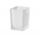 Glass with bathroom toothbrushes - square support shape - CUBE LINE