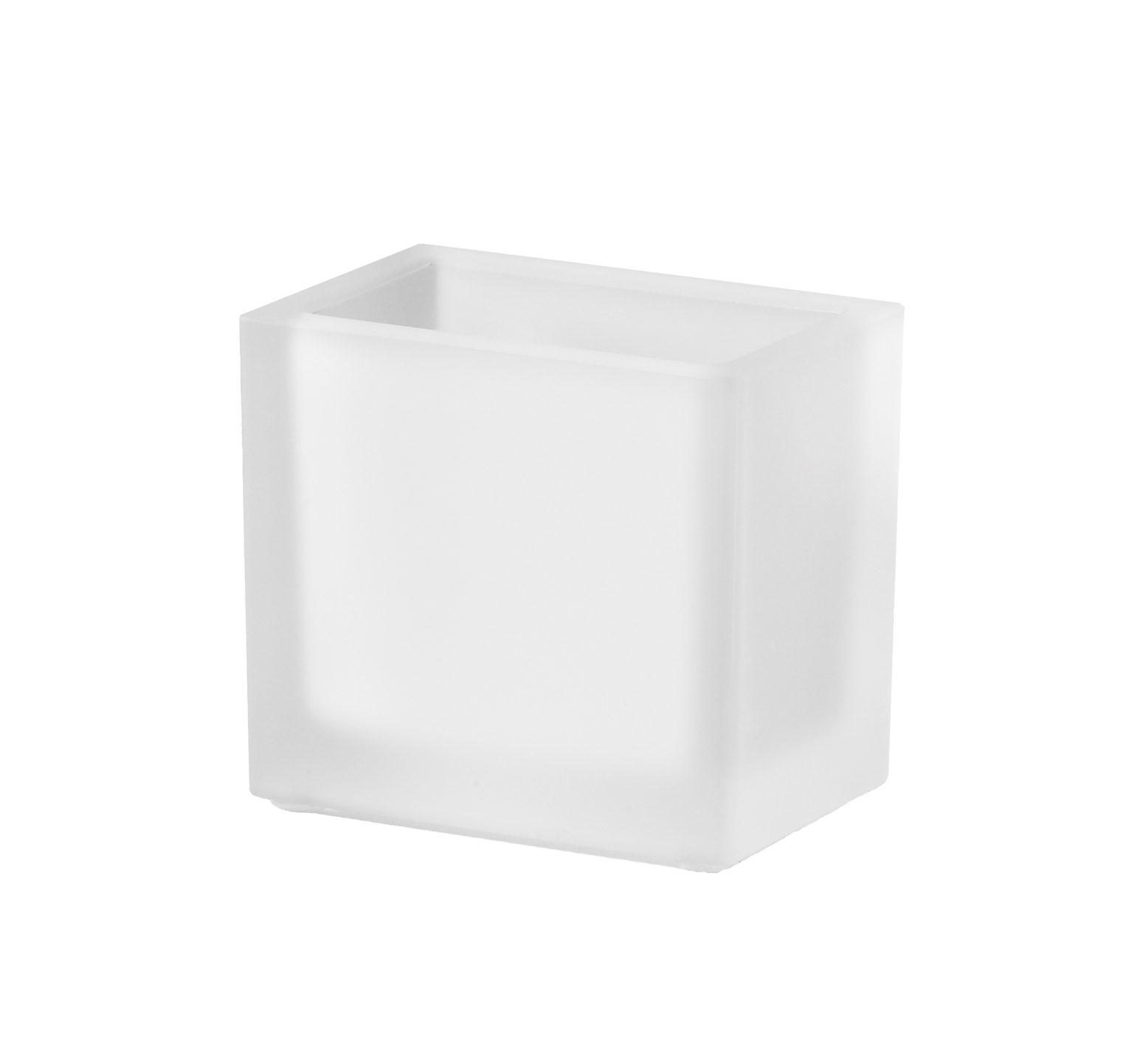 Rectangular satin glass support glass door - CUBE LINE