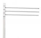 Free standing towel rack with three straight arms and toilet paper holder 