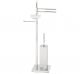 Piantana bagno porta scopino, sapone, carta e salviette bidet 79 cm – LINEA CUBO