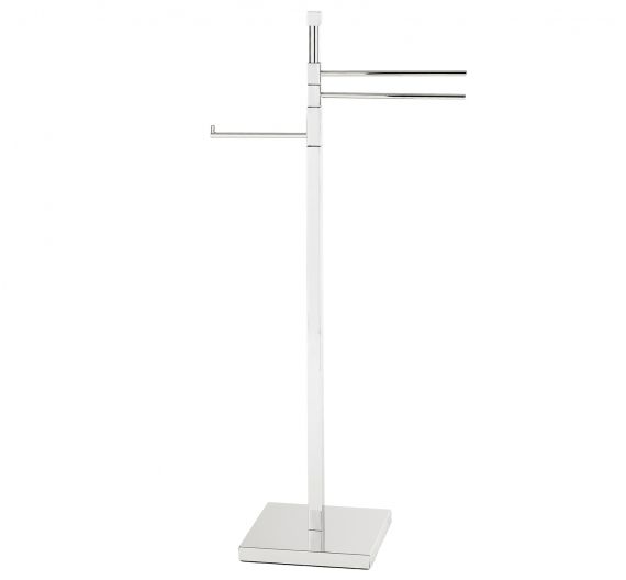 LAMPE DE PLANCHER MULTI FUZNIONE PORTE-ROULEAU ET PORTE-SERVIETTES EN LAITON CHROMÉ - ACCESSOIRES DE SALLE DE BAIN-FABRIQUÉ EN